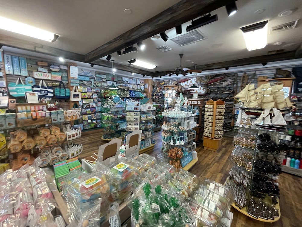 Tote bags, jewelry, and St. Augustine souvenirs on our pegs
