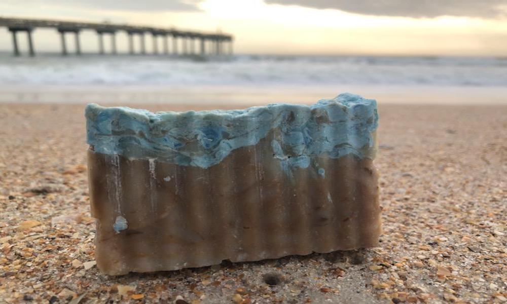 A seafoam and sand bar from our line