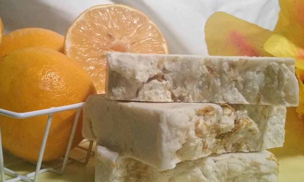 Our cream bars stacked with citrus