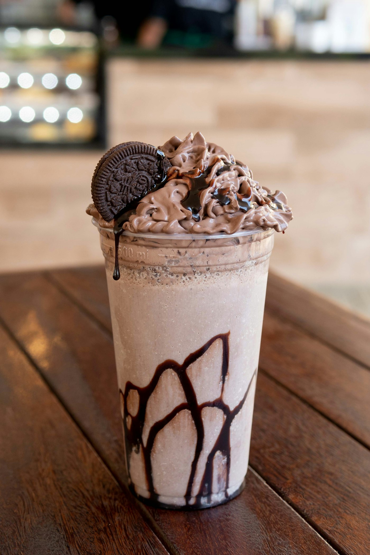 Chocolate milkshake with whipped cream