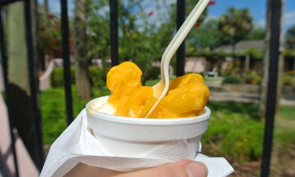 A cup of our mango gelato