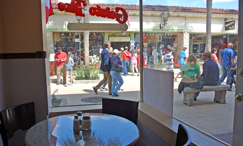 Our gelato window on St. George Street