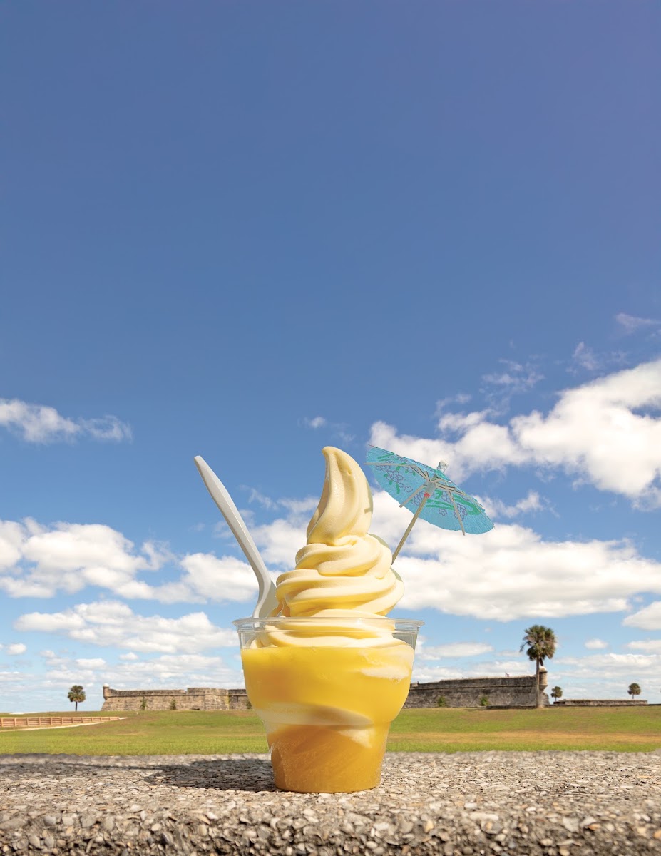Our pineapple Dole Whip float