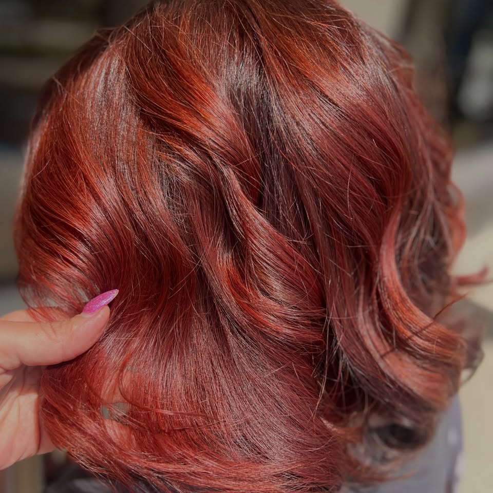 Copper red waves from one of our chairs.
