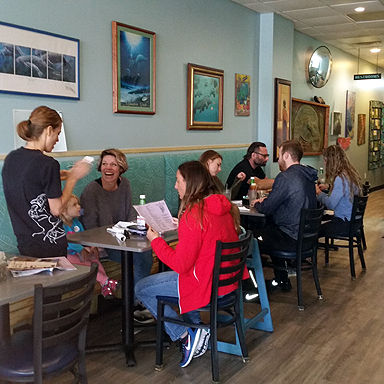Dining room at The Manatee Cafe