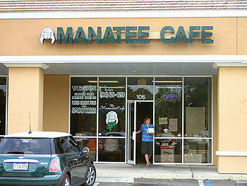Manatee Cafe storefront, suite 106, Westgate Plaza
