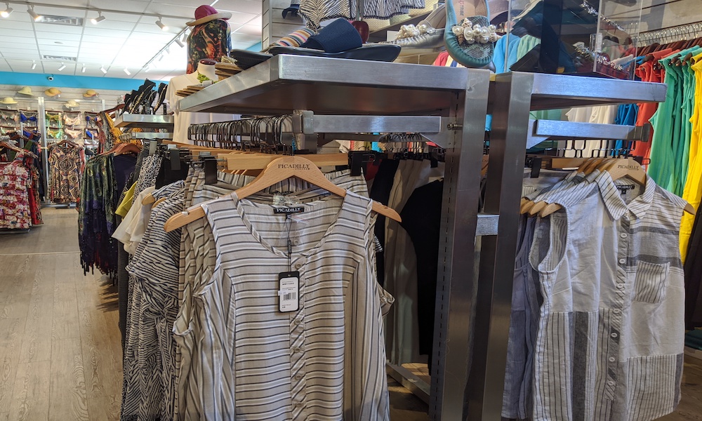 Our women's aisle and metal racks