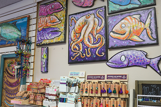 Wall art and folk paintings in the shop