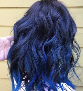 Blue color we mixed in the bowl