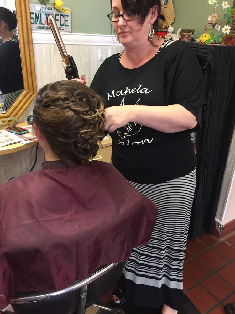 We style hair at our station on Dufferin Street.